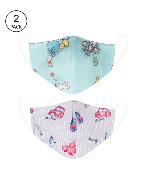 

VEA Kids Blue & Grey Pack of 2 Soft Cotton 5 Layered Filtration Face Mask
