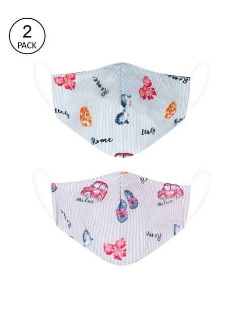 

VEA Kids Pack of 2 Soft Cotton 5 Layered Filtration Face Mask, Blue
