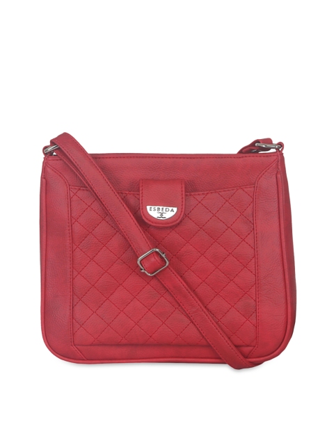 

ESBEDA Maroon Quilted Sling bag