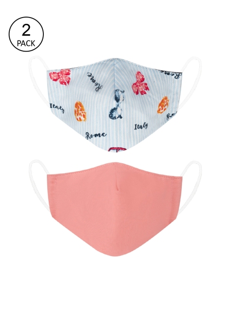 

VEA Kids Pack of 2 Cotton 5 Layered Filtration Face Mask, Blue