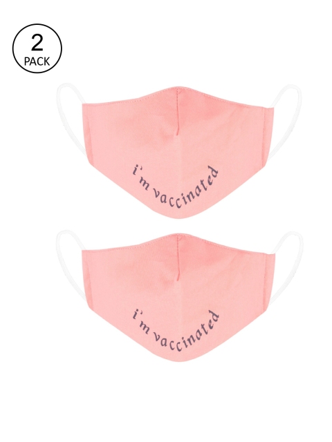 

VEA Unisex 5 Layered Filtration Cotton Face Mask -pack of 2, Pink