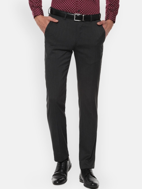 

Louis Philippe Men Black Textured Slim Fit Formal Trousers
