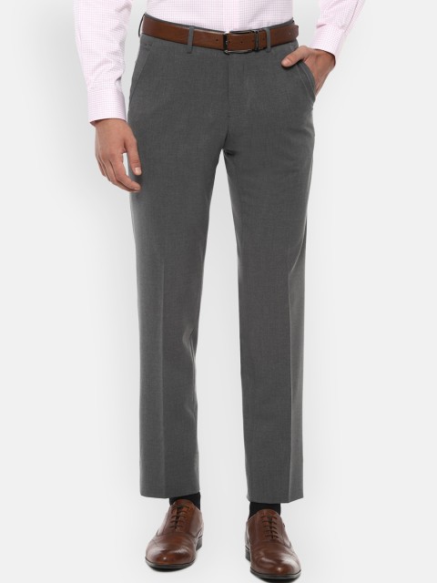 

Louis Philippe Men Grey Formal Trousers