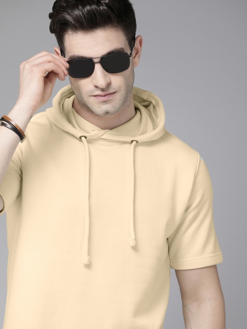

Roadster Men Beige Hooded Sweatshirt