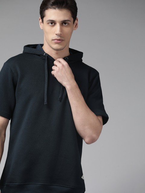 

Roadster Men Navy Blue Hooded Sweatshirt