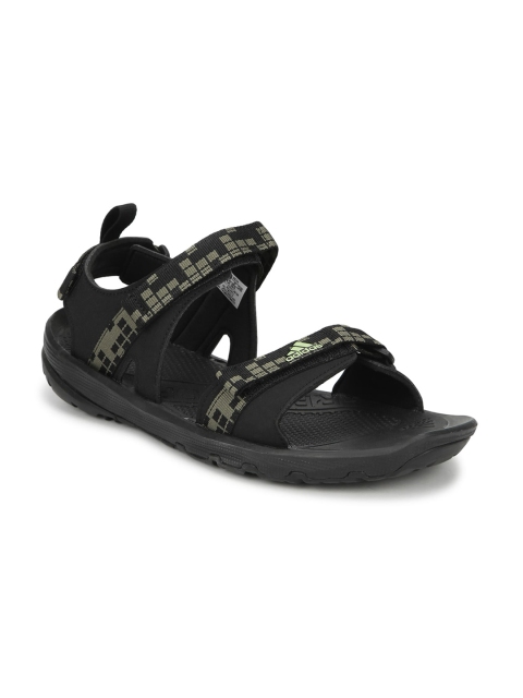 

ADIDAS Men Black & Green Ediffin II Printed Sports Sandals