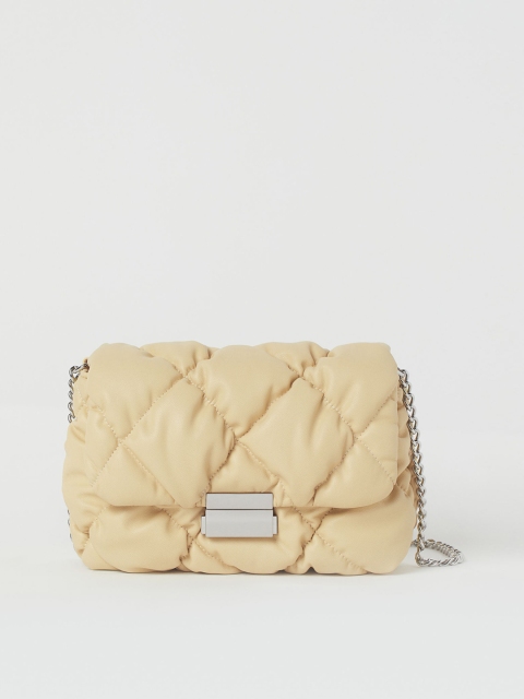 

H&M Quilted Mini Bag, Beige