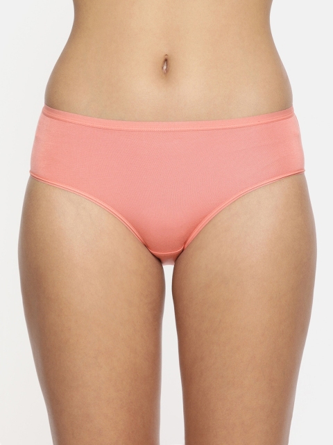 

Jockey Women Peach-Coloured Solid Hipster Briefs 1807-0105