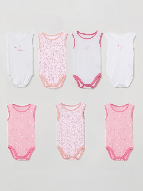 

Juniors by Lifestyle Girls Pack of 7 Body Suits, Pink