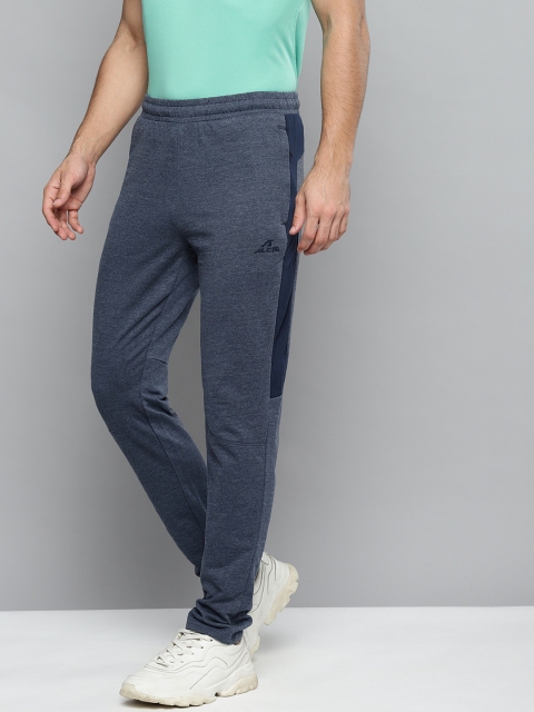 

Alcis Men Solid Navy Blue Solid Melange Effect Slim Fit Track Pants