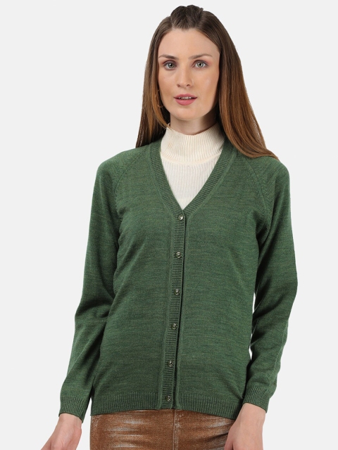 

Monte Carlo Women Olive Green Solid Cardigan