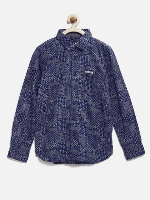 

Pepe Jeans Boys Navy Blue Regular Fit Printed Casual Shirt