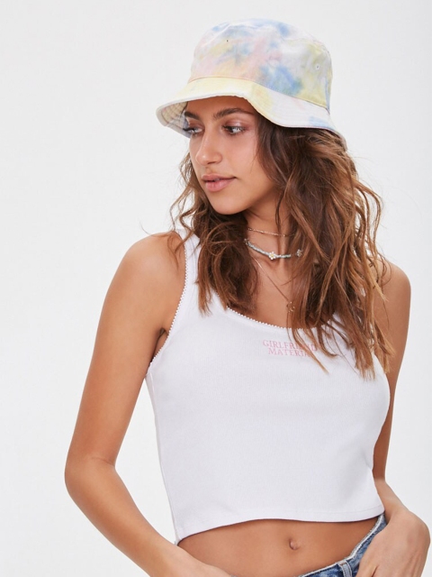 

FOREVER 21 White Fitted Crop Top