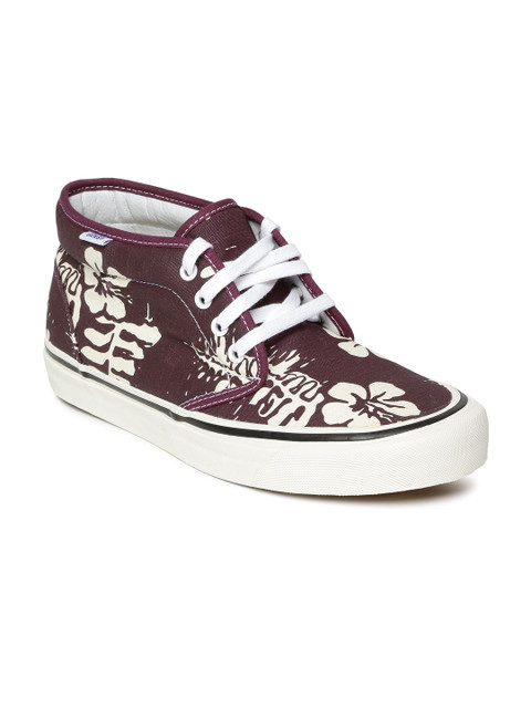 

Vans Unisex Purple Floral Print Mid-Top Sneakers