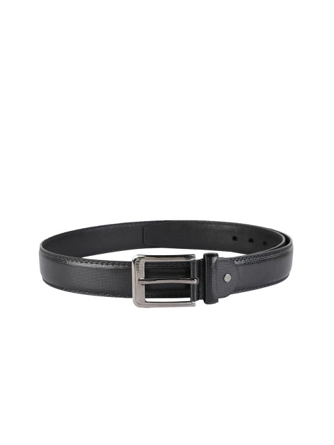 

ZEVORA Men Black Textured Belt