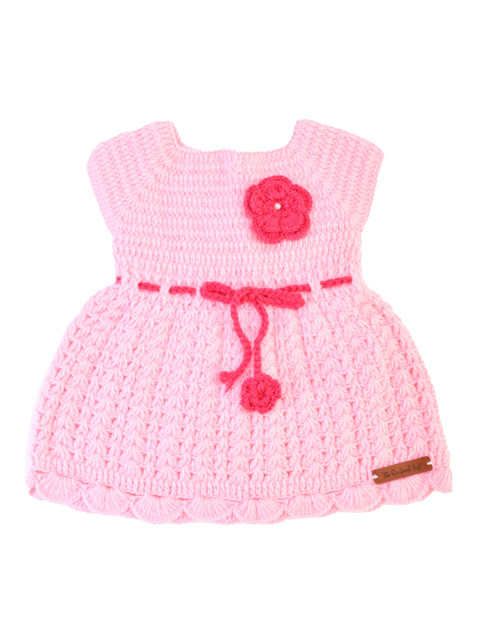 

The Original Knit Girls Pink Handmade Dress