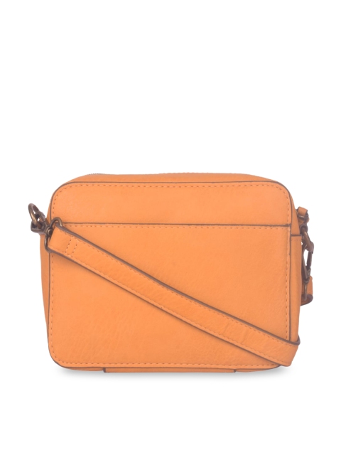 

Bagkok Orange Textured PU Oversized Bucket Sling Bag with Tasselled
