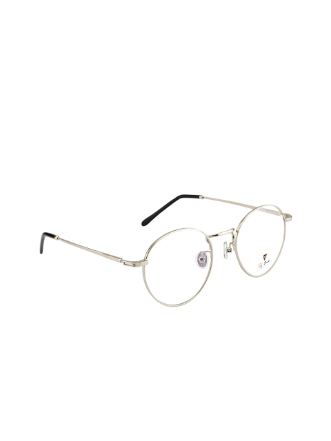 

Ted Smith Unisex Silver-Toned Full Rim Round Frames TS-306_C15