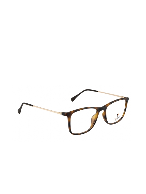 

Ted Smith Unisex Brown & Gold-Toned Full Rim Wayfarer Frames TS-310_C3