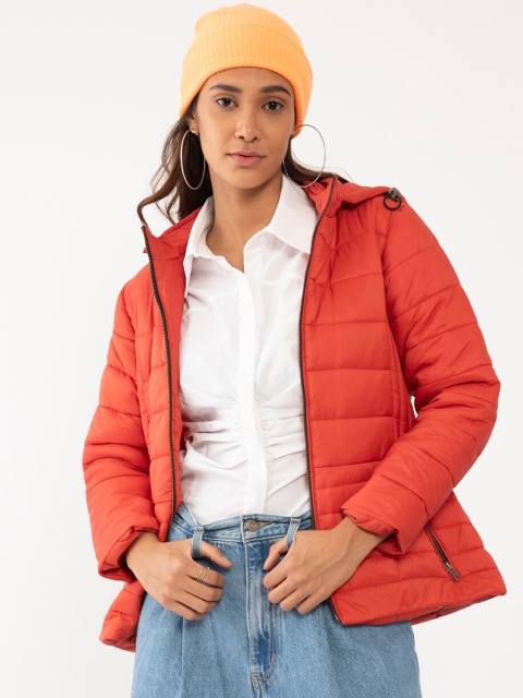 

Zink London Women Rust Solid Padded Jacket