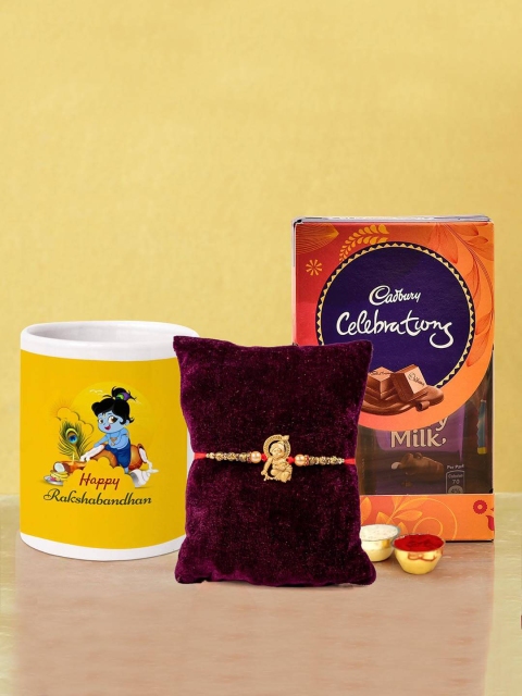 

TIED RIBBONS 4 Pcs Multicoloured Rakhi Gift Set, Multi