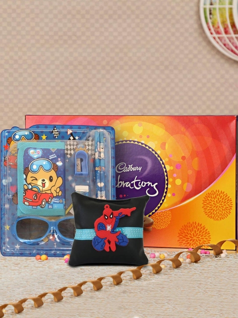 

TIED RIBBONS Kids 3 Pcs Multicoloured Spiderman Rakhi Gift Set, Multi