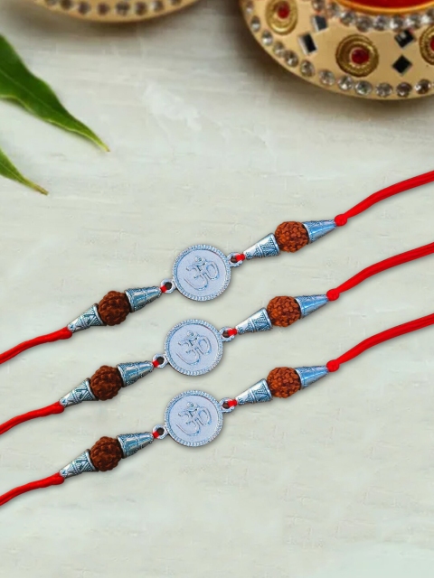 

nestroots Red & Blue Kalawa Rakhi Bracelet & Greeting Card