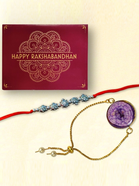 

nestroots Multicoloured Rakhi Bracelet & Greeting Card, Multi