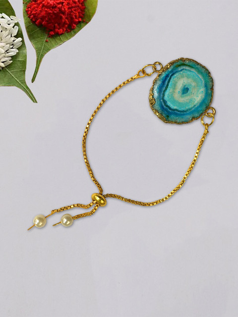 

nestroots Multicoloured Kalawa Rakhi Bracelet & Greeting Card, Multi
