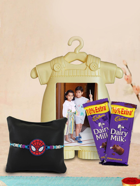 

TIED RIBBONS Rakhi Return Gift for Sister with Table-Top Photo Frame Combo Gift Set, Multi