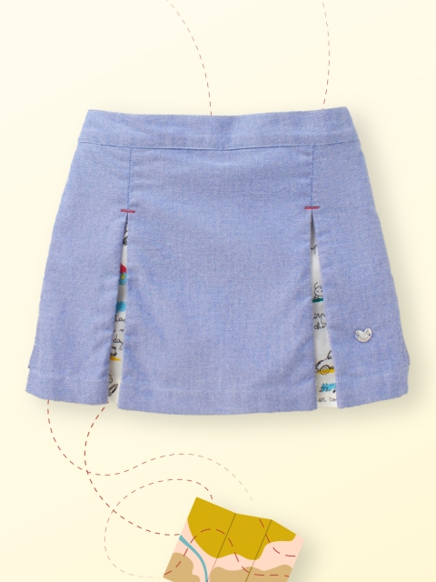 

Ed-a-Mamma Pleated Skorts For Girls - Light Blue