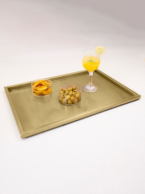 

ellementry Gold-Toned Stainless Steel Serving Tray