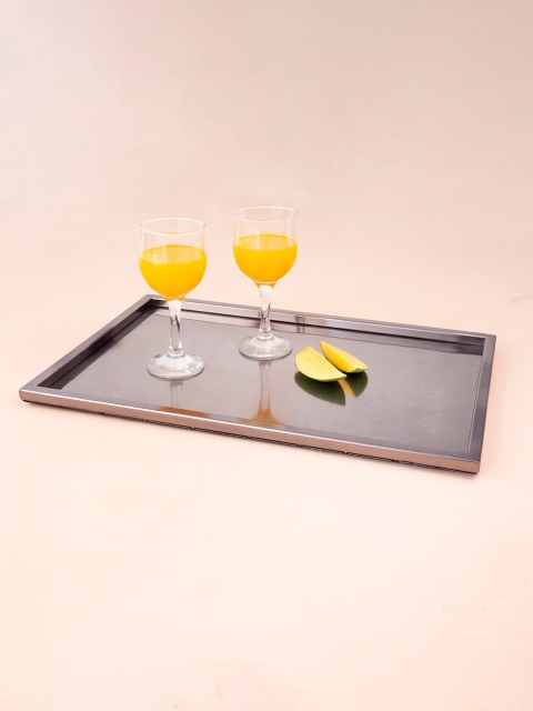 

ellementry Black Stainless Steel Serving Tray