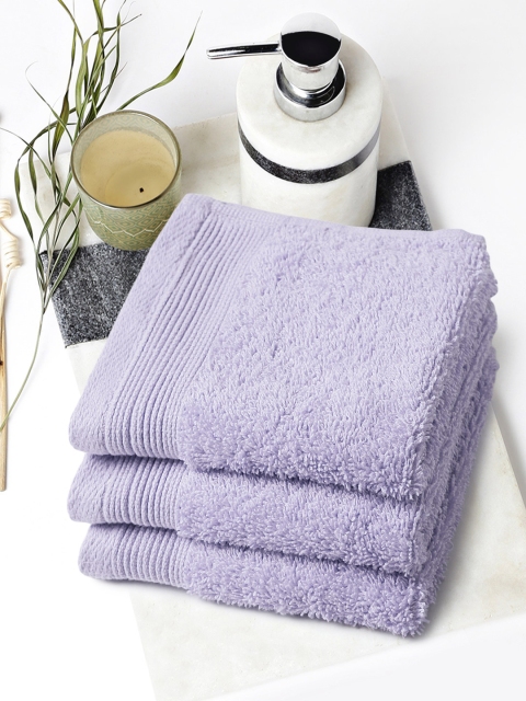 

BOMBAY DYEING Set of 3 Lavender Egyptian Cotton 600 GSM Face Towels