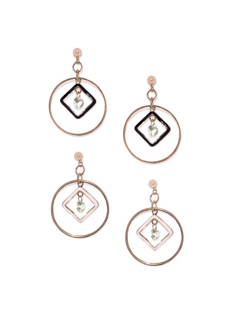 

Blisscovered Gold-Toned Contemporary Drop Earrings