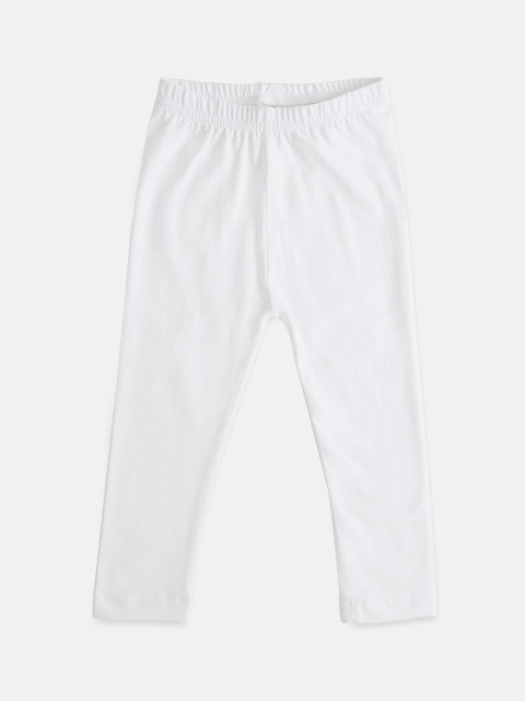 

Pantaloons Baby Girls White Solid Leggings