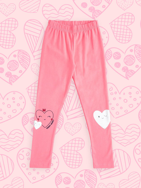 

Pantaloons Junior Girls Pink Printed Leggings