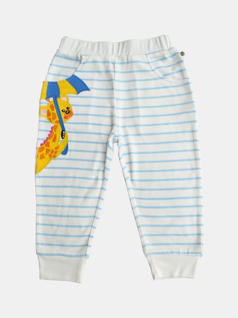 

Pranava Kids White Striped Applique Lounge Pants