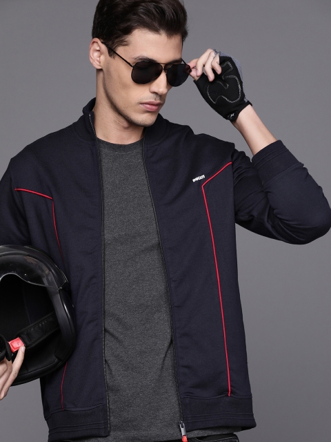 

Ducati Men Navy Blue Solid Hooded Sweatshirt
