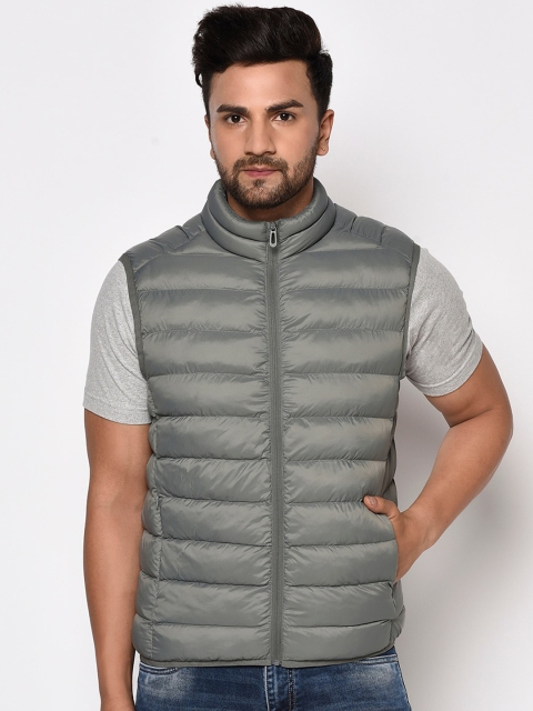 

METTLE Men Olive Green Puffer Jacket