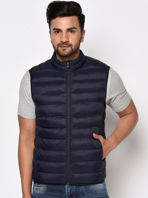 

METTLE Men Navy Blue Puffer Jacket