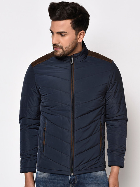

METTLE Men Navy Blue Padded Jacket