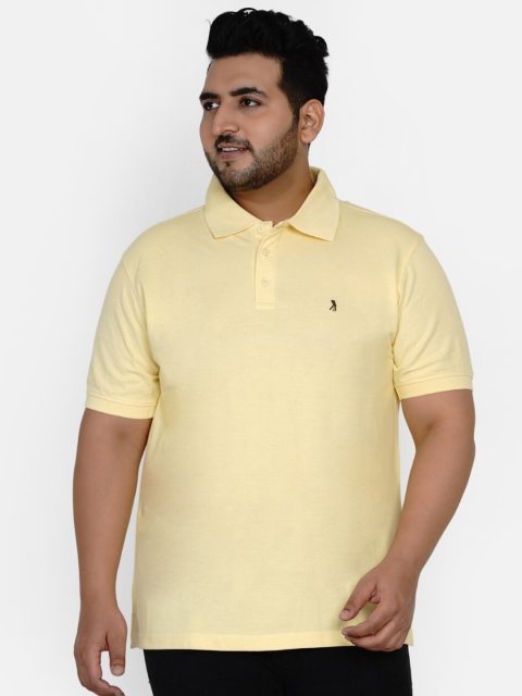 

Santonio Men Yellow Polo Collar T-shirt