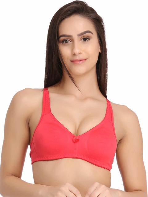

Clovia Coral Pink Medium-Coverage Bra BR0643P14