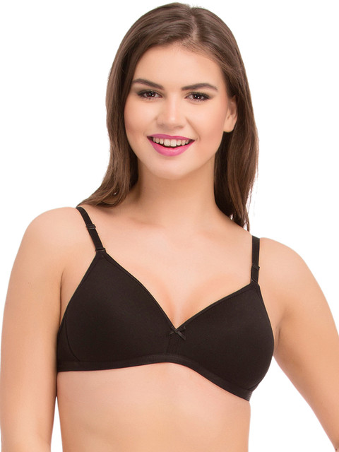 

Clovia Black Medium-Coverage T-shirt Bra BR0695P13