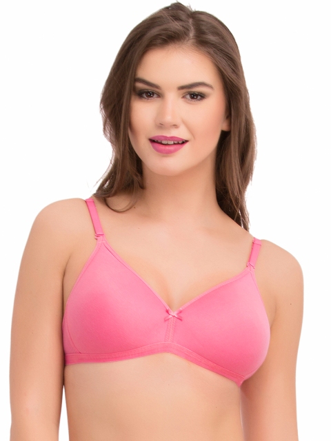 

Clovia Pink Medium-Coverage T-shirt Bra BR0695P22