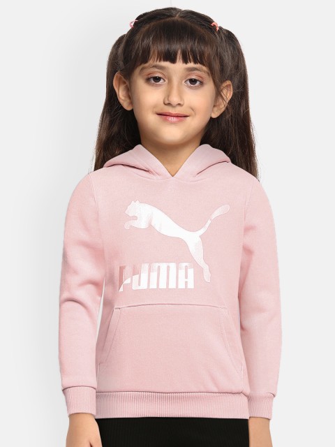 

Puma Girls Pink Printed Hooded Sweatshirt