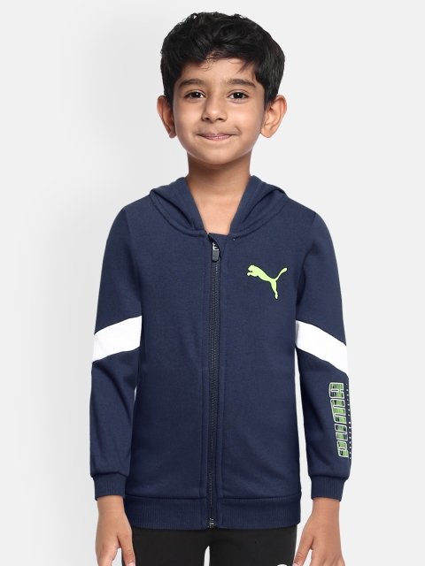 

Puma Boys Navy Blue Active Sports Hooded Sweatshirt