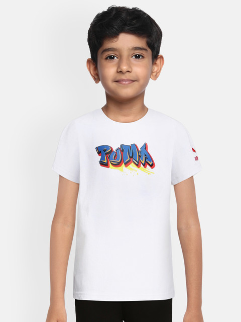 

Puma Boys White Pure Cotton Street Art Graphic Pure Cotton T-shirt