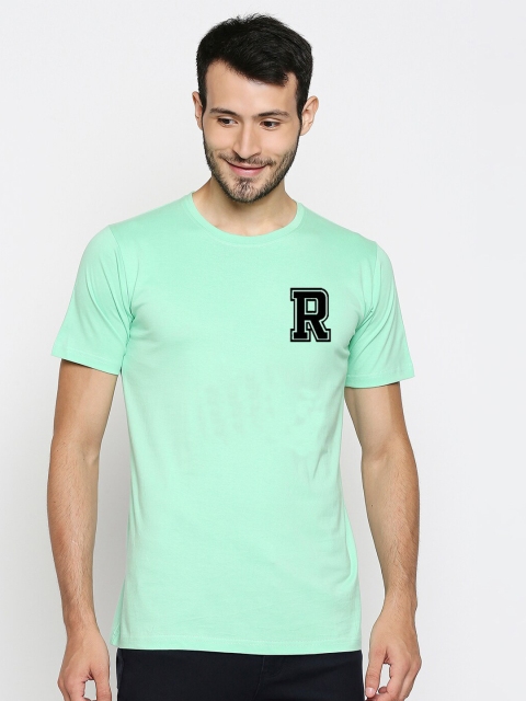 

Blacksmith Men Green Typography Printed Pure Cotton T-shirt